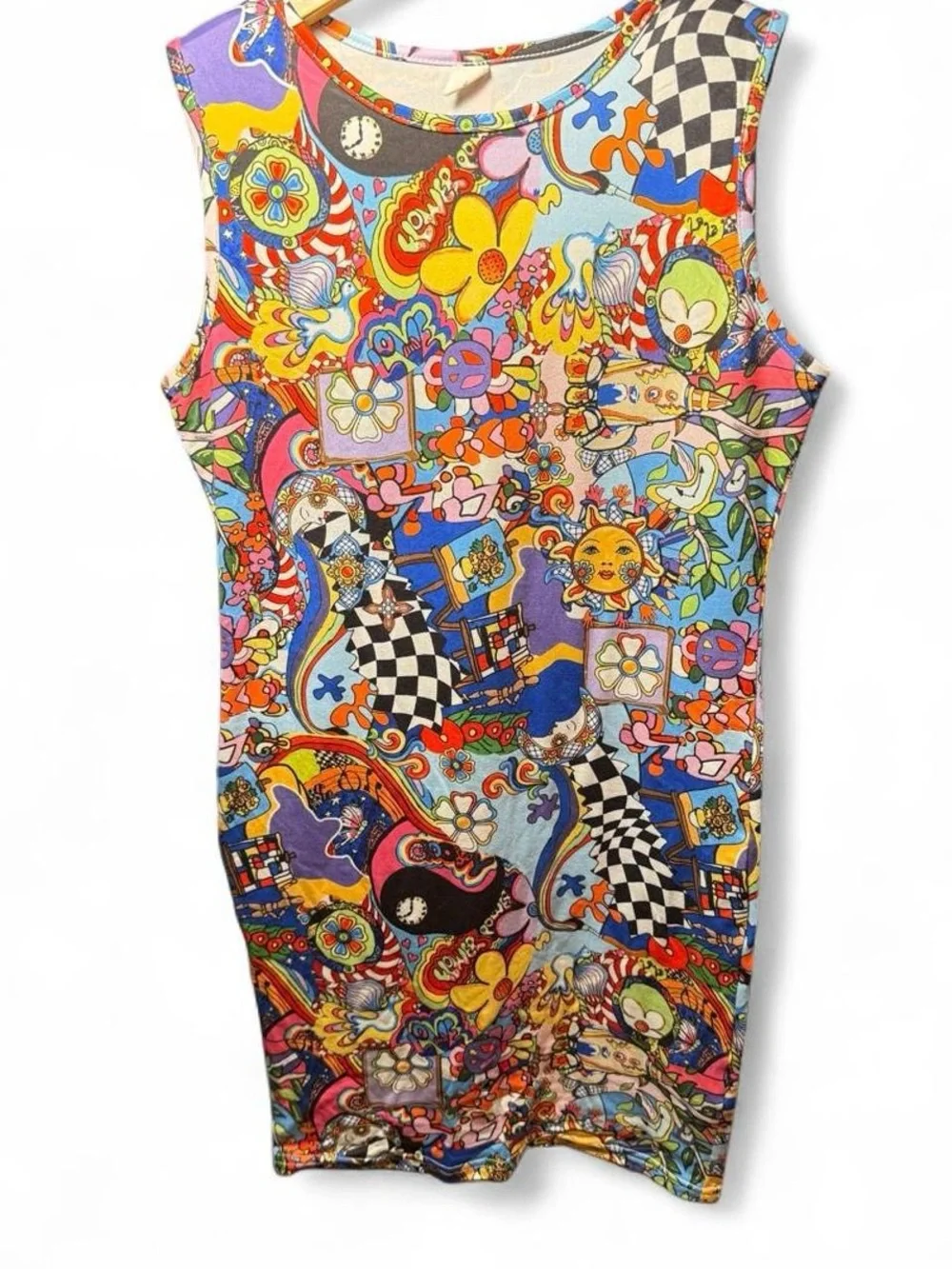SHEIN Multicolor Psychedelic Print Sleeveless Dress